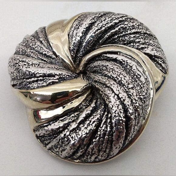 N.S Bar-On Brooch Pendant Gold Tone Silver Vintage Jewelry - Picture 3 of 16